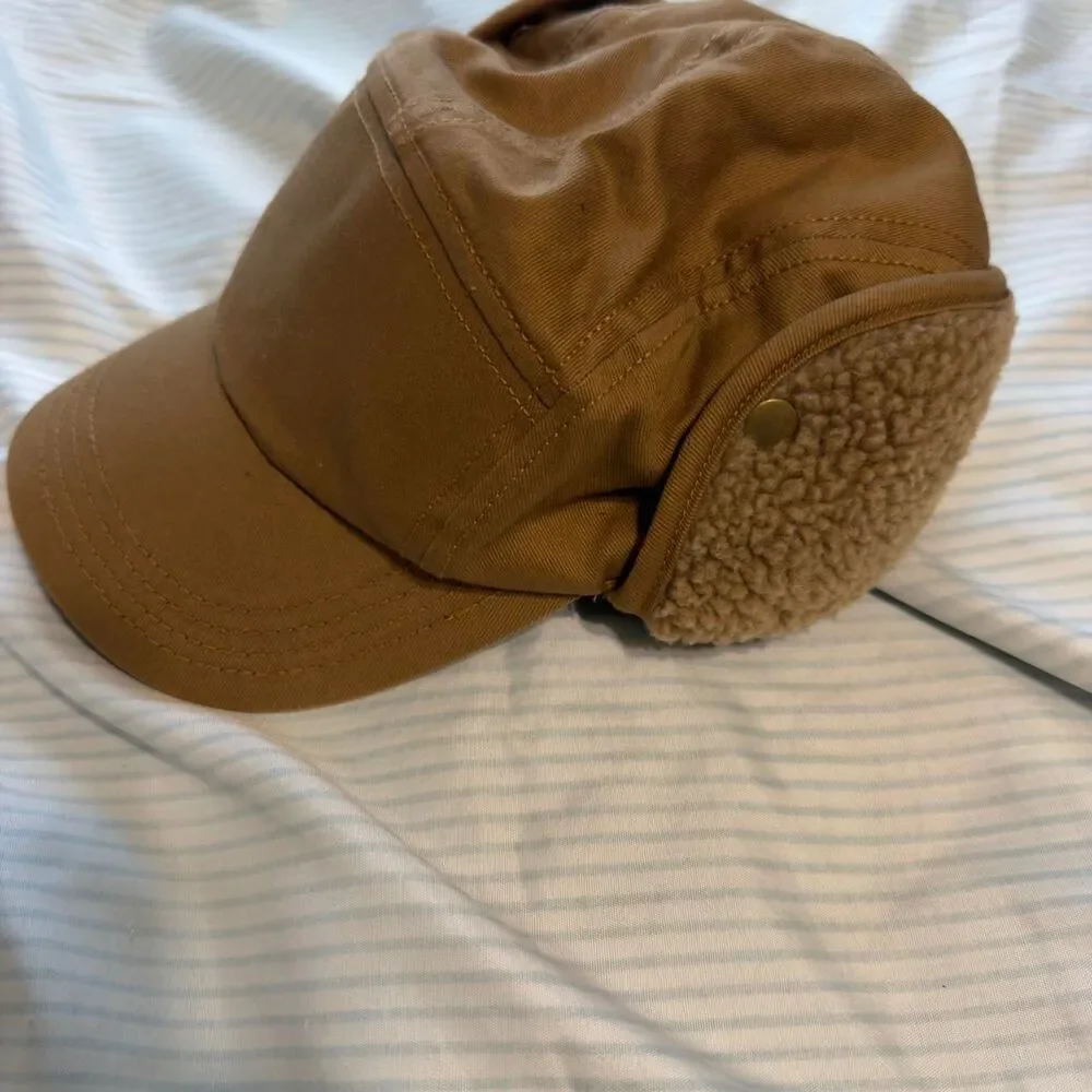 Duck Canvas Winter Ball Cap with Faux Fur Earflaps #winterwear #outdoor